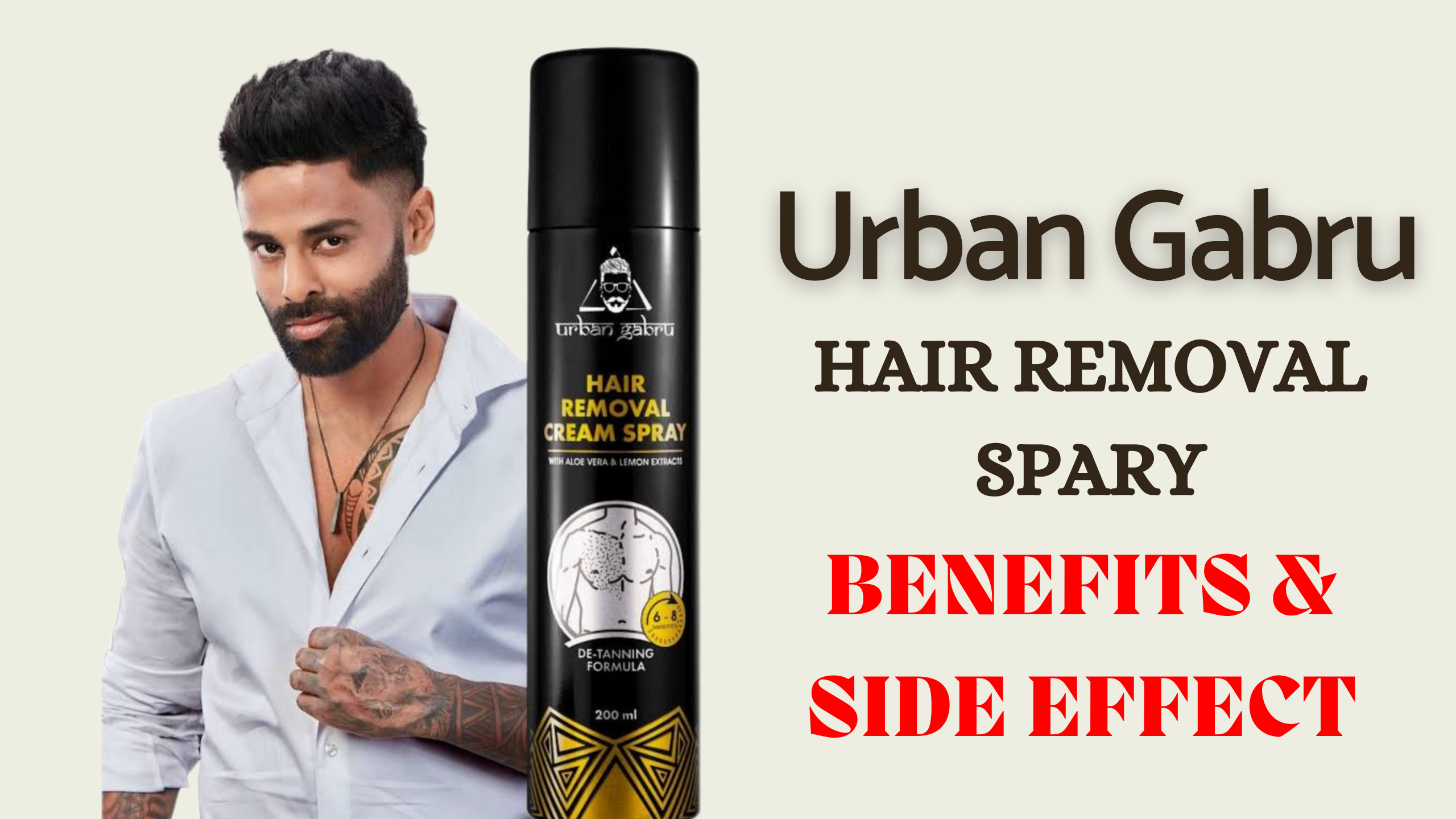 Urban gabru hair removal spray अर्बन गबरू हेयर रिमूवल स्प्रे