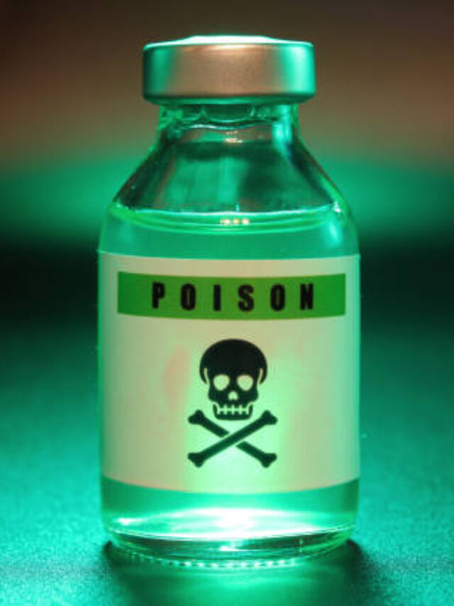 Poison bottle with a skull